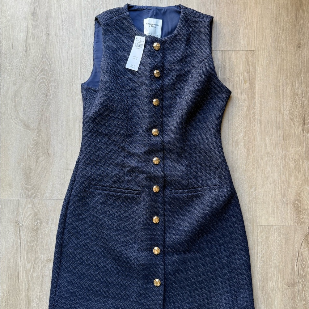 Abercrombie & Fitch Tweed Vest Mini Dress